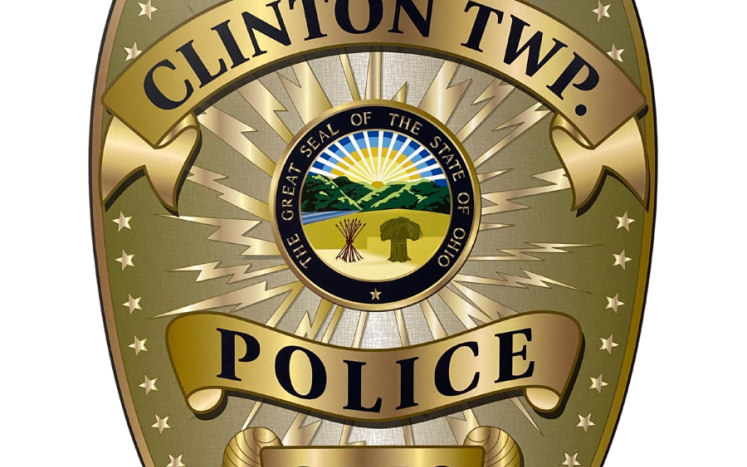 The Clinton Township Police Badge. Oval with the text Clinton Twp Police, Ohio.
